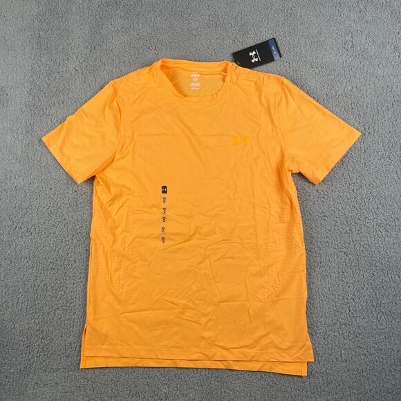 Under Armour Men's Medium Orange UA Launch Elite Short Sleeve Athletic Shirt - Picture 1 of 14